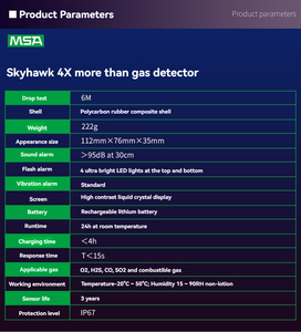 Batterie Li-ion Garantie 1 an Pompe de détection de méthane portable OEM Équipement industriel Analyseur de détecteur multigaz de précision <span class=keywords><strong>MSA</strong></span> - Product Image 4