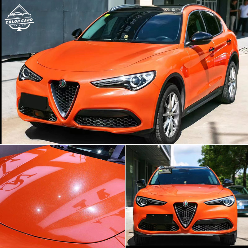 Perla diamantata arancione