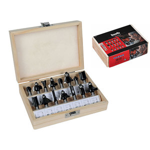 Assorted Set 15 Cutters EINHELL LAF1011770# CNC Router Milling Machine Coated 8mm <b>Straight</b> Shank Single Flute Furniture Made - Product Image 1