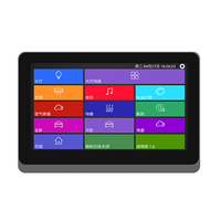 Écran tactile intelligent pour hôtel de 7 pouces, contrôle de la température, panneau KNX, commande centrale murale, interrupteur intelligent en verre KNX