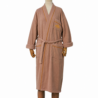 Peignoir léger en tissu gaufré pour hôtel et spa, avec col châle, pour couple, service ODM, ceinturé, cadeau d'entreprise, confortable pour toutes les saisons