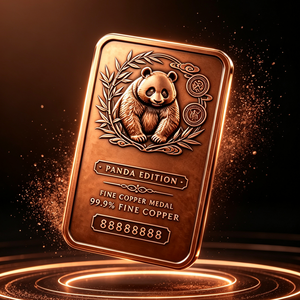 Hot Sale 1 Kg Embossed Panda 99.9% Pure <b>Copper</b> Bullion Bar For Collection & Souvenir - Product Image 5