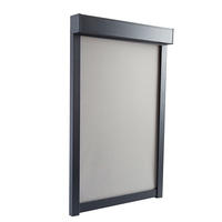Persianas Enrollables con Protección UV y Antiviento, 100% Opacas, con Pantalla Eléctrica Integrada, Control Remoto Inalámbrico con Sensor Inteligente para Ventanas Corredizas