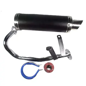 Silenciador universal para motocicleta, tubo de escape de 50cc, GY6, titanio