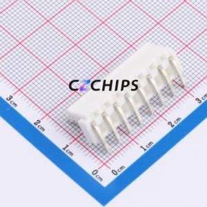 WAFER-VH3.96-8PWZ-W Wire-to-Board Pin Header Bent Lead Through Hole,P=3.96mm Connector 1x8P 3.96mm Right Angle Insert VH - Product Image 2