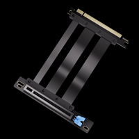 Câble Riser PCIE 5.0 à Angle Droit TISHRIC 10~100 cm pour GPU Gen 5 Montage Vertical X16 Vitesse 128 Go/s Compatible PCIe 4.0
