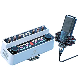 Sound Card Live Broadcast Sound Card Mobile Phone Singing Karaoke Audio Equipment Full Set of Family KTV with Subwoof