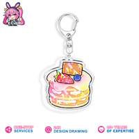 Porte-clés en acrylique sur mesure, sans quantité minimale de commande, breloques anime personnalisées, impression double face transparente, pour créations DIY et promotion des artistes