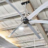Ventilateur de plafond industriel HVLS de 3m et 4m de diamètre, entraînement direct PMSM, économie d'énergie, grand ventilateur de plafond pour entrepôt, atelier, gymnase, usine