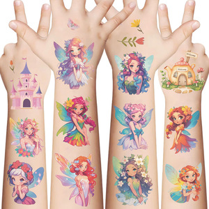 ZY3257S nuovo cartone animato il fiore angelo tatuaggio adesivi festa festa impermeabile raccolta divertente viso tatuaggio adesivi per bambini - Product Image 4