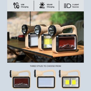 ไฟฉายมือถืออเนกประสงค์ แหล่งกำเนิดแสงคู่ ไฟฉาย COB ความสว่างสูง ด้ามจับถอดได้ ใช้สำหรับแคมป์ปิ้ง บ้าน ฉุกเฉิน ลาดตระเวน - Product Image 5