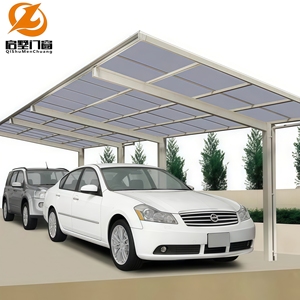 Abri de voiture pliable en alliage d'aluminium pour une seule voiture avec couverture en PVC, design moderne et minimaliste, abri extérieur imperméable pour allée de maison - Product Image 2