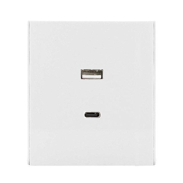 M189 Steel Framed Big Button European Standard EU New Design Fast Charge 20W USB-A +USB-C Electrical Wall Socket USB CE