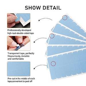 Ruban adhésif invisible transparent sans brillance, ruban adhésif double face résistant pour extensions de cheveux, adhésif pour perruque - Product Image 4