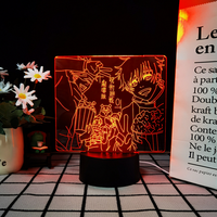 Lampe d'anime 3D unique à succès, logo personnalisable, télécommande 16 couleurs, veilleuse décorative pour enfants européens