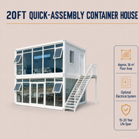 Hôtel Urbain au Design Moderne, Conteneur de 20 Pieds, Petite Remorque Habitable, Bureau en Verre, Résidence Modulaire Plate