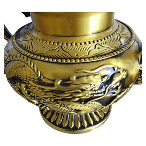 Théière en laiton personnalisée avec Dragon et <span class=keywords><strong>Phoenix</strong></span> Motifs en relief Ornement artisanal en cuivre Produit d'artisanat en métal - Product Image 5
