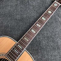 Guitare électro-acoustique 40 pouces avec égaliseur, table en cèdre massif, dos en palissandre, manche en acajou et binding en érable – Meilleur prix de gros