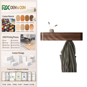 Porte-manteau mural en bois massif, décoration de hall d'entrée, organisateur de rangement de luxe pour salon, <span class=keywords><strong>support</strong></span> mural - Product Image 1