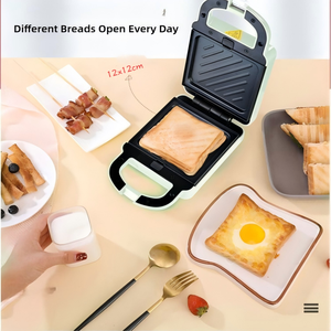 Máquina Eléctrica para Hacer Sándwiches y Waffles, Tostadora para Desayunos, Uso Doméstico, Gran Venta - Product Image 3