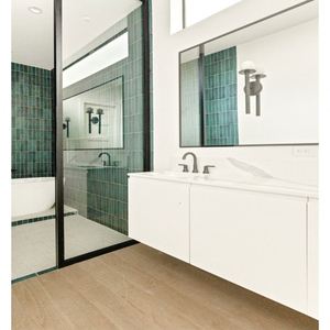 Gabinete de baño popular de estilo laca mate moderno de buena calidad de gama alta con espejo - Product Image 5