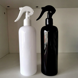 Botella de Spray Redonda de Plástico PET Ámbar/Negro Recargable de 200ml/300ml con Pulverizador de Gatillo - Product Image 1