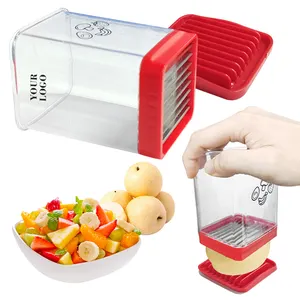 Multifunctional Stainless Steel Fruit Slicer Cup, Strawberry slicer Cup Slicers for Quickly Making Fruit Vegetable Salad