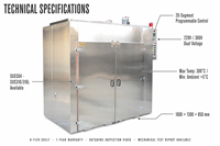 Four de séchage électrique à haute température en acier inoxydable, chambre de durcissement à air chaud pour l'électronique, les moteurs et les transformateurs