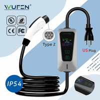 Cargador de Vehículos Eléctricos Wufen Nuevo de Nivel 2 para Interiores y Exteriores, 3.5KW, IP67, con Enchufe NEMA 5-15P, Conector Tipo 2 IEC 62196 para el Hogar