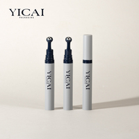 Bouteille de crème pour les yeux en plastique de boule de rouleau de vide de 10ml/15ml | Emballage cosmétique de presse sans air PP réutilisable