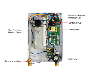 Calentador de agua instantáneo montado en la pared con certificación <span class=keywords><strong>CB</strong></span> CE sin tanque 220V 240V impermeable buena calidad baño ducha eléctrica - Product Image 3