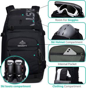 Échantillon Gratuit - Nouvelle Tendance BSCI - Sac de Voyage Imperméable Personnalisé pour Bottes de Snowboard - Sac de Rangement pour Casque et Patins - Sac à Dos pour Bottes de Ski - Product Image 3