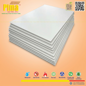 Pima WPC PVC <b>Foam</b> Board Sheet 5mm <b>Thickness</b> 0.6 G/cm3 Density White Color Fire-Resistant Waterproof UV Heat Resistant Decorative - Product Image 1