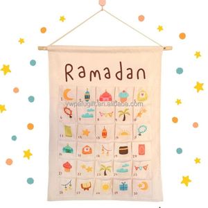 Gift Children Ramadan Countdown Kids <b>Canvas</b> Advent Calendar - Product Image 1