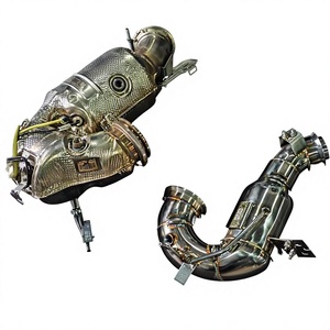Système d'échappement sport haute performance en acier inoxydable poli miroir pour catalyseur et downpipe pour Mercedes Benz CLE300 <span class=keywords><strong>4Matic</strong></span> - Product Image 2