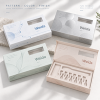 Boîte d'emballage en carton rigide de qualité export avec fenêtre transparente pour échantillons de flacons et kits de soins de la peau