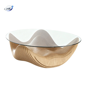 Muebles de Madera Paramétricos Modernos, Mesa Auxiliar de Lujo Personalizable y Duradera para Hotel y Hogar, Mesa de Centro - Product Image 6