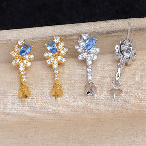 Anillo de Plata S925 con Acabado Cepillado, Soporte para Perlas de 16-16.2mm, Accesorio para Joyería DIY, Juego Mabuto JG6092 - Product Image 1