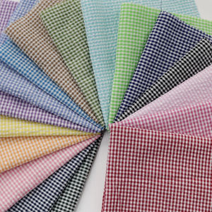 Nuovo Arrivo Tessuto Seersucker per Costumi da Bagno in Poliestere Cotone Lino Tinto in Filo Tessuto Crepe a Quadri per Cuscini Decorativi - Product Image 2