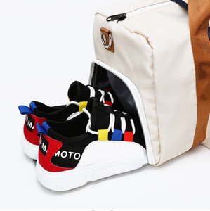 Sac de sport fourre-tout extensible en tissu Oxford pour femme, grand format, imperméable, avec fermeture éclair, idéal pour les week-ends et les voyages d'une nuit - Product Image 4