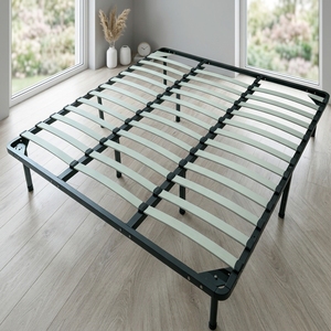 Base de lit capitonnée <span class=keywords><strong>en</strong></span> fer et bois, style moderne, taille Queen, la plus vendue, pour chambre à coucher, appartement, hôpital, montage facile - Product Image 1