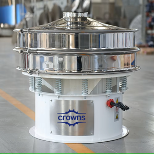 Mesin pengolahan susu Almond otomatis, mesin pemisah makanan, penyaring bergetar sentrifugal kapasitas tinggi 1-5 lapis - Product Image 1