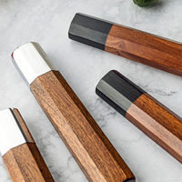 Manche de couteau bricolage pièces de couteau de cuisine écologique couteau en bois africain naturel fabrication de détails accessoires manche octogonal
