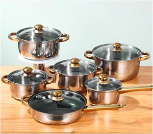 ชุดหม้อกระทะสแตนเลส 12 ชิ้น ชุดเครื่องครัวเคลือบกันติด - Product Image 4