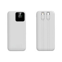 Batterie externe à charge ultra-rapide avec câble, PD22.5W, 10000mAh, 20000mAh, 30000mAh, chargeur portable, vente flash