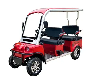 Chang Li Mini Auto 4 Zetels Open Type Golfkar Met Dak 60V 4 Wiel Elektrische Klassieke Voertuig Gemaakt in China