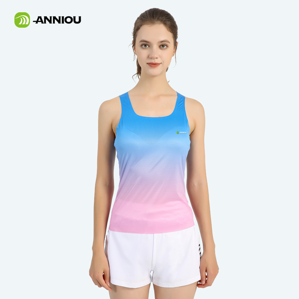 Customized Women Recycled Marathon Vest Quick-Drying Yoga Fitness Vest with Antibacterial Breathable Sublimation for Runners