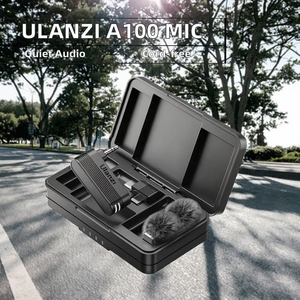 Microphone cravate omnidirectionnel sans fil Ulanzi A100 28, portée de transmission de 20 m pour les interviews de rue, l'<span class=keywords><strong>enregistrement</strong></span> de vidéos musicales - Product Image 2