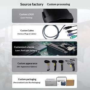 เครื่องสแกนบาร์โค้ดแบบไร้สาย/มีสาย USB 1D/2D QR Code สำหรับพนักงานแคชเชียร์และพนักงานส่งของ รองรับ <span class=keywords><strong>WeChat</strong></span> จากผู้ผลิต - Product Image 3