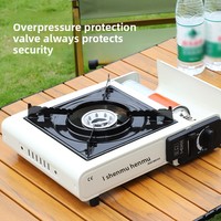 Réchaud de camping portable Shenmu en alliage d'aluminium, double usage pour cuisson et barbecue, idéal pour 2-3 personnes